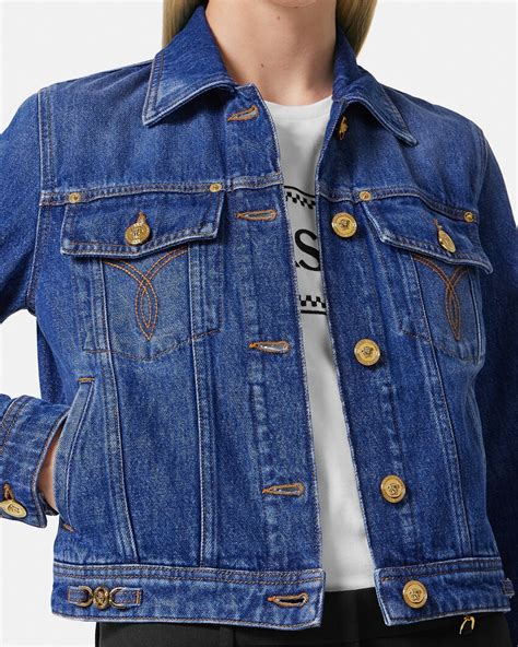 versace kolabo jacke|Versace denim jacket.